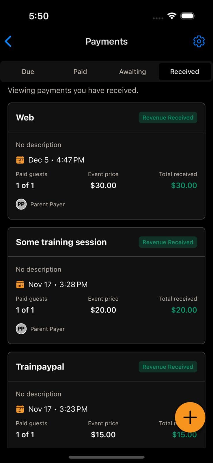 Recurring referral payout screen in VAI